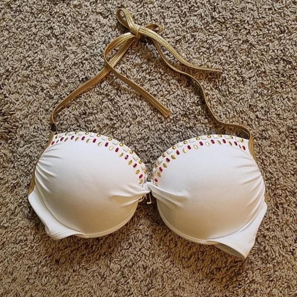 VS Jeweled Bikini Top 34 DD - GORGEOUS - Picture 1 of 8